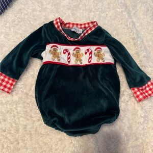 Green and Red Kids One Piece Bodysuit